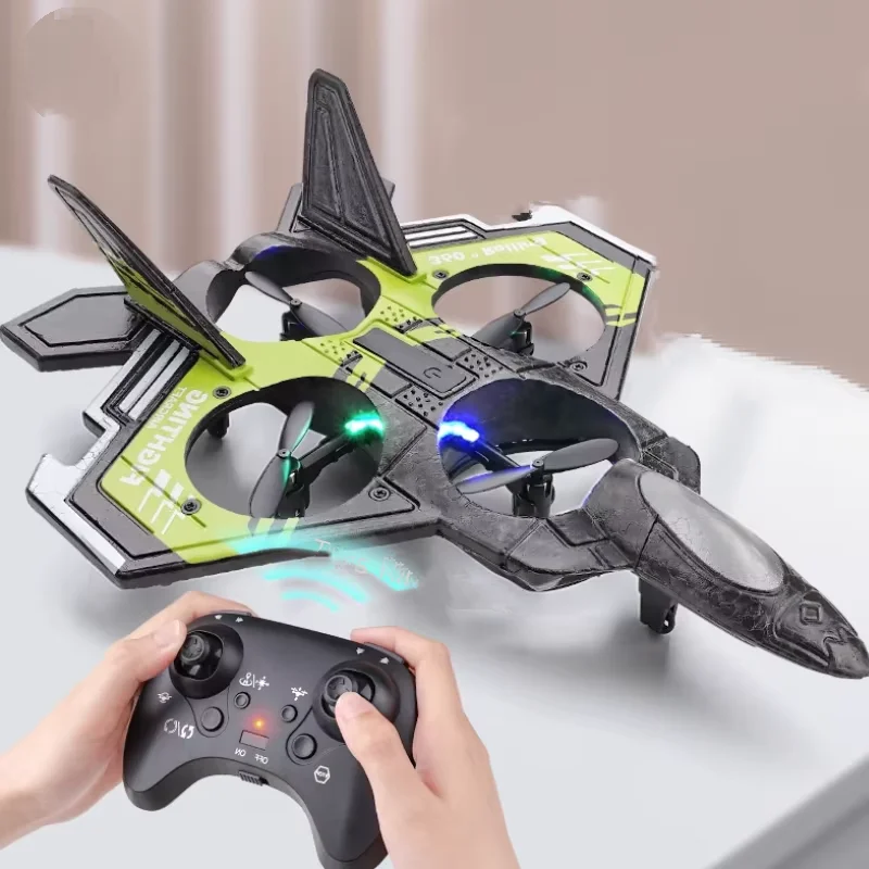 Jouet d'avion cascadeur en mousse RC S98 pour enfants, lumière LED, télécommande, importateur à saut à quatre axes, chasseur anti-collision, jouets pour garçons, recommandé par les partenaires