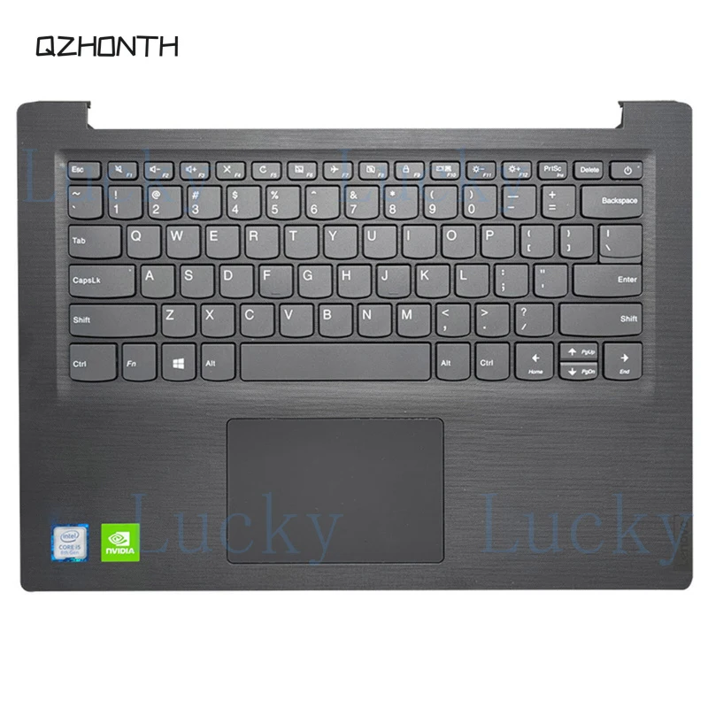 f  New For Lenovo V14-IIL V14-IGM Palmrest Upper Case w/ Keyboard (2019 Year) Gray
