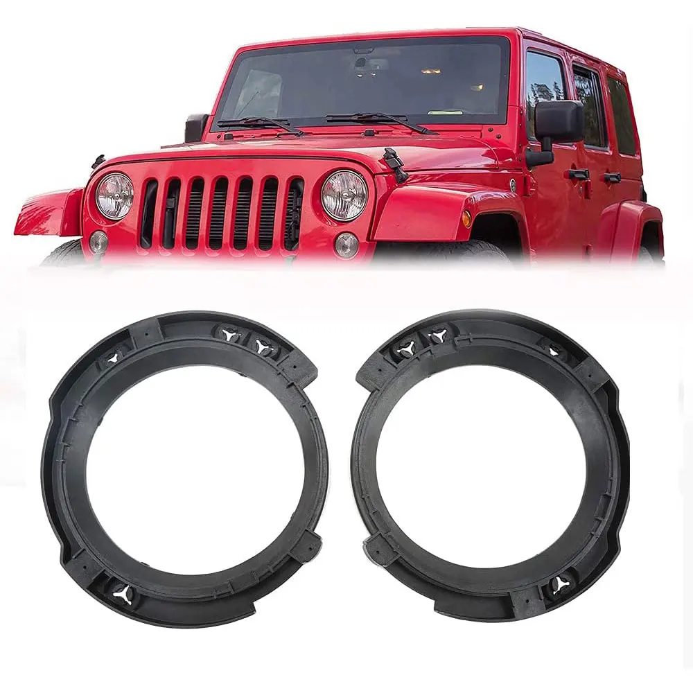 

7inch Black Left & Right Headlight Brackets Mount Buckets For 2007-2018 Jeep Wrangler JK