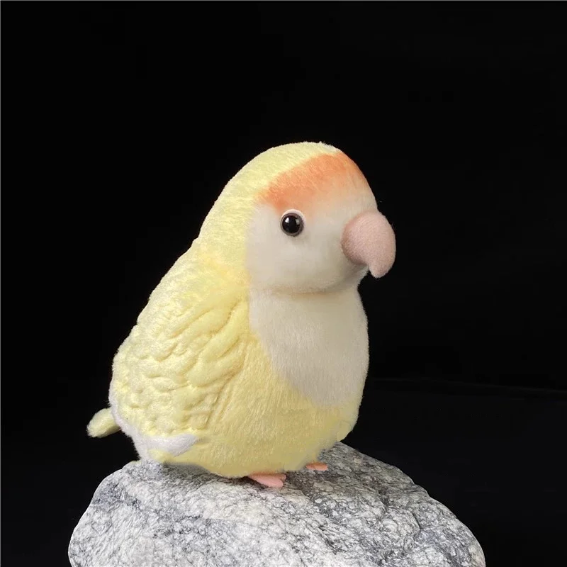 

Lifelike Lovebird Yellow Parrot Small Bird Doll Lovely Animal Soft Stuffed Plush Toy Girl Boy Birthday Christmas Gift 1pc