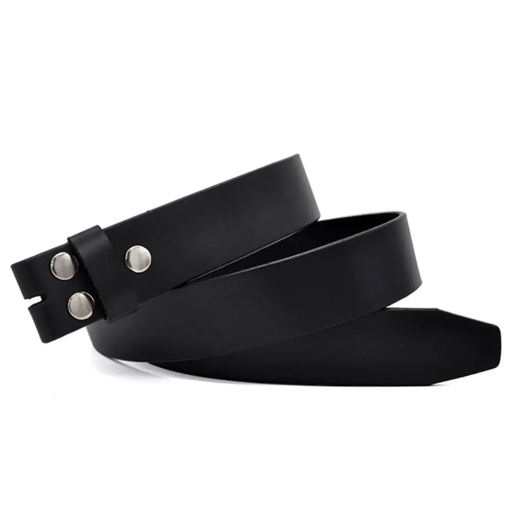 Durable Craft DIY Replacement 3.8cm with Hole Genuine Leather Belt Stud Snap Clip Waistband No Buckle Girdle