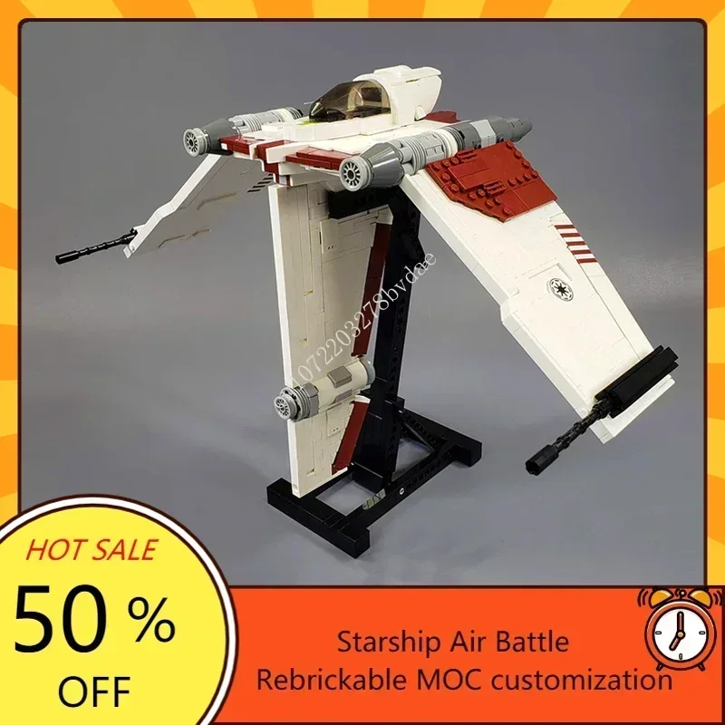 

1037PCS MOC Space Battle V-19 Torrent Starfighter Model Custom Puzzle Technology DIY Creative Assembly Toys Kids Gifts