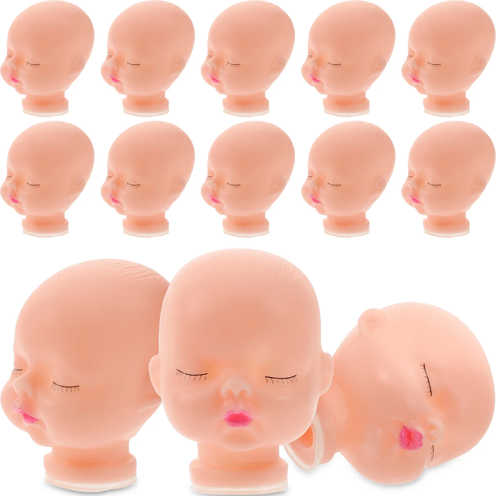 10 Pcs Vinyl Head Dollhouse Accessories Craft Making Crafts Stuffed Toy for Kids Repair Practical Baby Girl Mini Creative