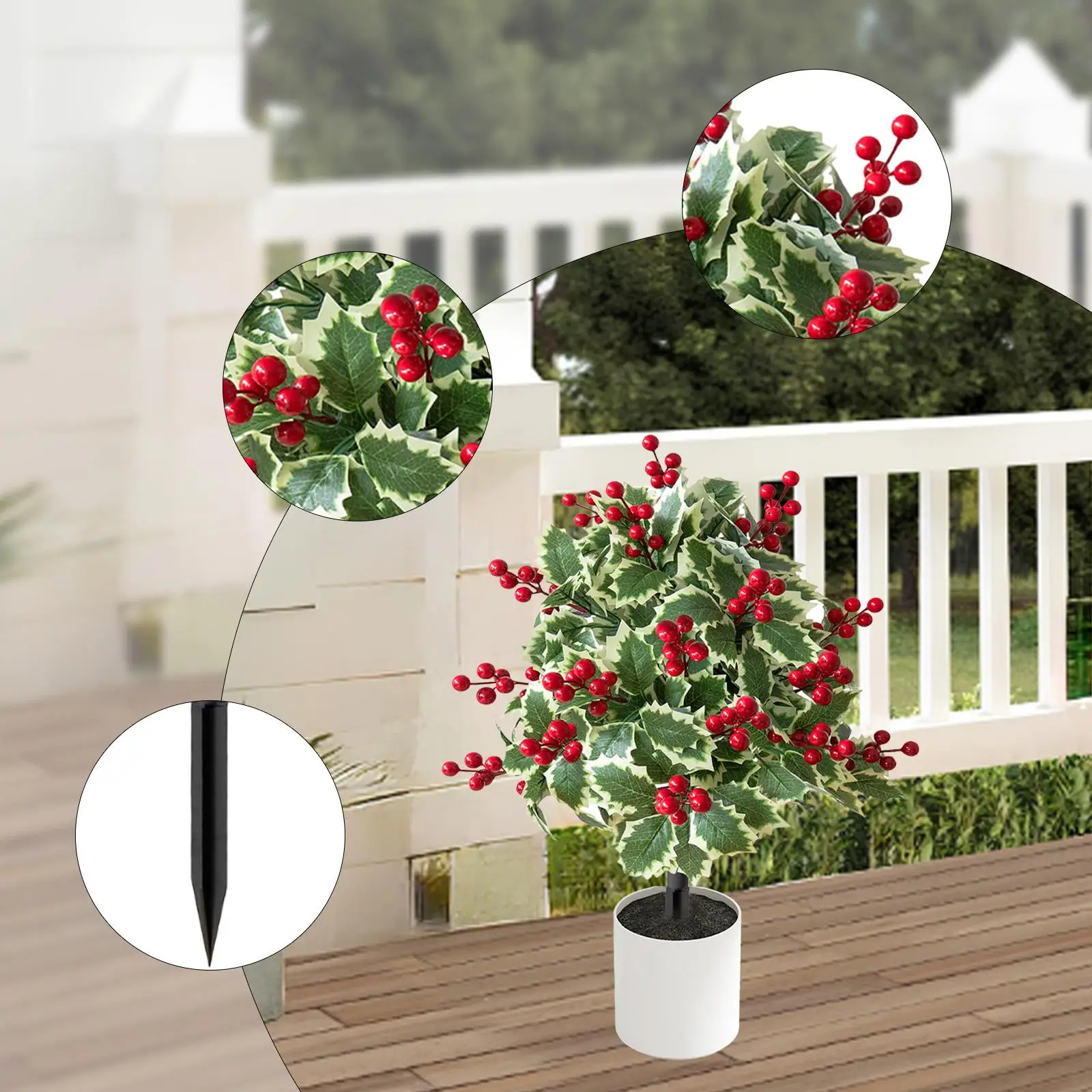 عيد الميلاد نبات التوت الأحمر حصة عيد الشكر ديكور للنباتات بوعاء ساحة