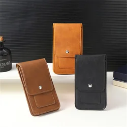 Universal Leather Case For Mens Waist Pack Belt Clip Bag For Mobile Phone Pouch Holster Casual Belt Clip Bag