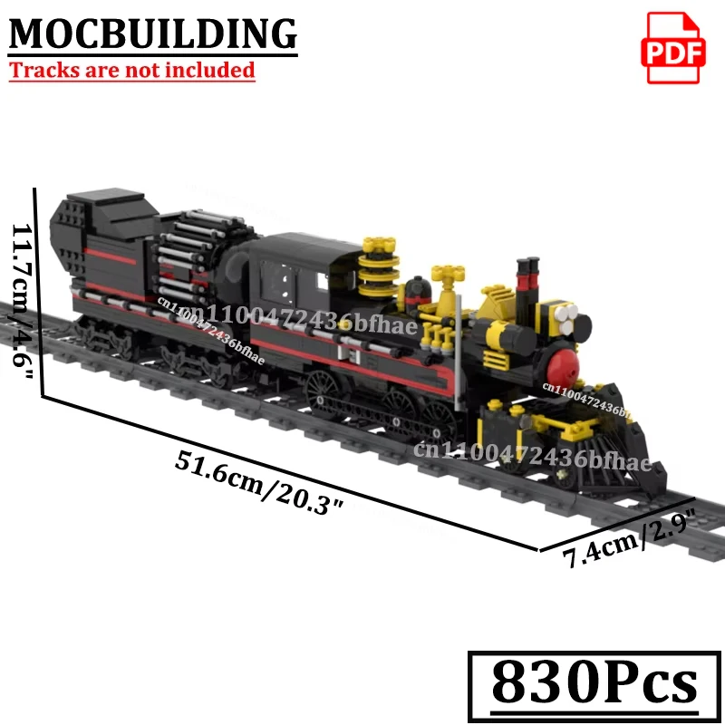Time Train Steam Locomotive Blocks Model MOCBUILDING Bricks Back to Futured Construction Toys Gift for Boys Girls