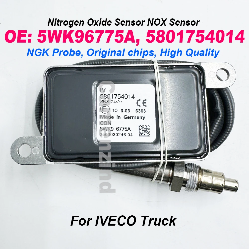 

5WK96775A 5801754014 5WK9 6775A Датчик NOX Датчик азота и кислорода 24 В, совместимый с деталью грузовика IVECO Высококачественный чип