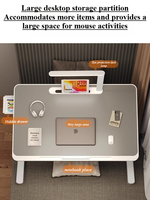 Lazy table Adjustable Laptop Bed Desk with LED Light, Folding Table for Eating, Writing & Work