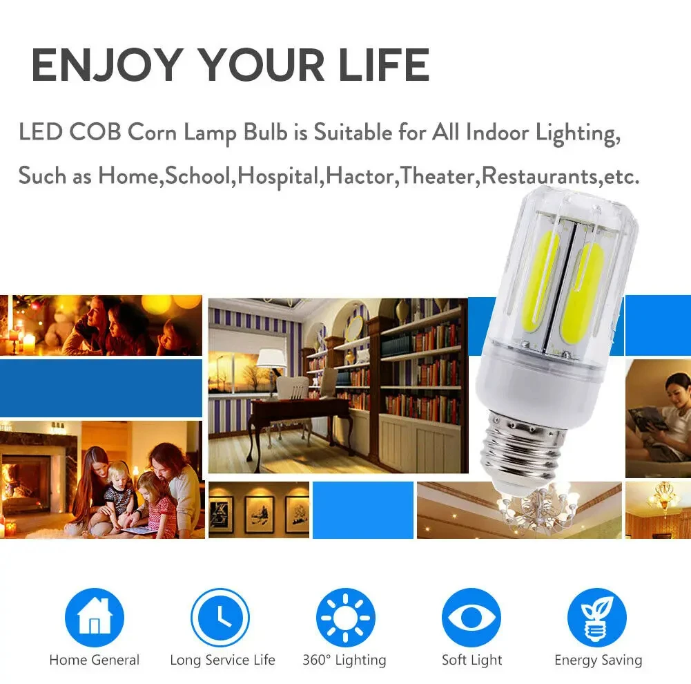 LED Corn Light Bulbs 12W 16W Lights B22 Mini Housing Ceiling Bedroom 85-265V 360 E26 6000K Cool E14 Warm Decoration Replace