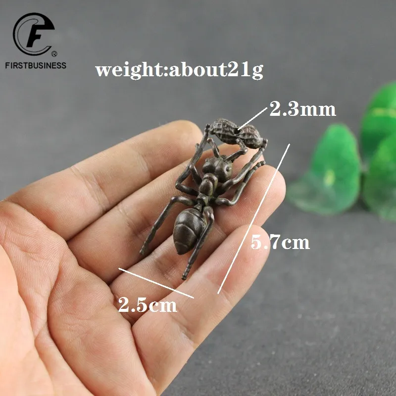 Antique Solid Copper ants Incense Burner Tea Set Ornaments Mouse Crafts Brass Cartoon Animal Figurines Desk Incense Holder