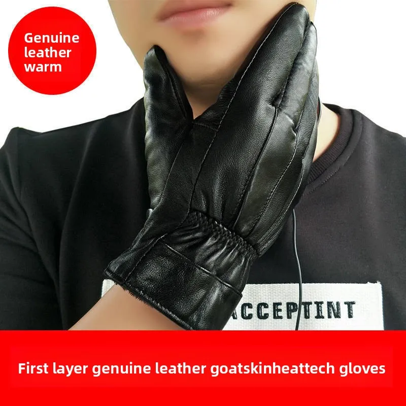 قفازات جلدية للرجال والنساء مبطنة بالصوف قفازات قطنية دافئة ورقيقة وسميكة لركوب الدراجات النارية في الخريف والشتاء بالجملة #6