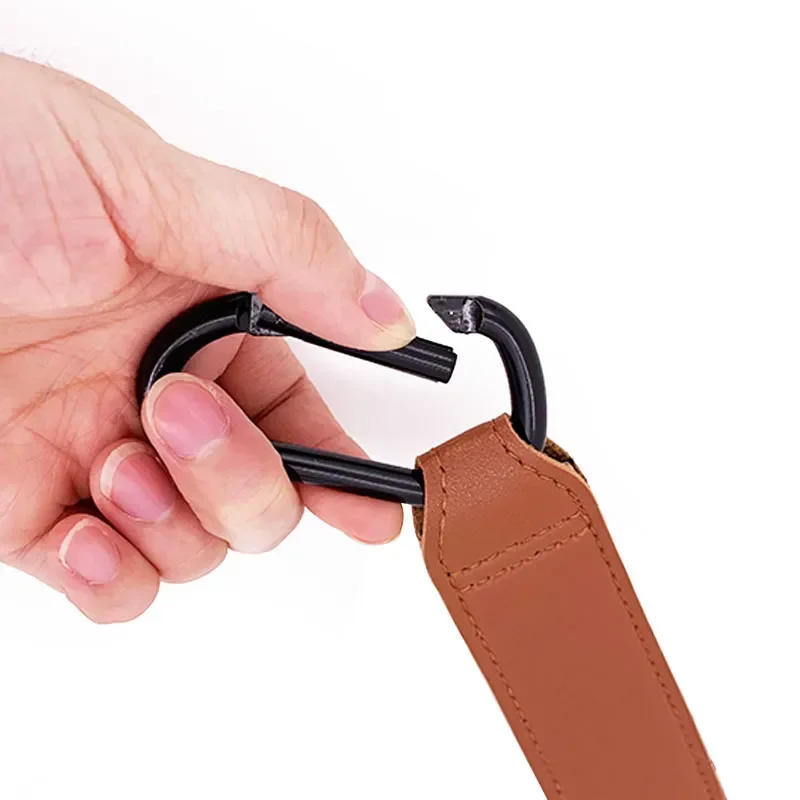 2pcs PU Leather Baby Stroller Hook for Pram Rotate 360 Degree Rotatable Cart Organizer Pram Hook Stroller Accessories