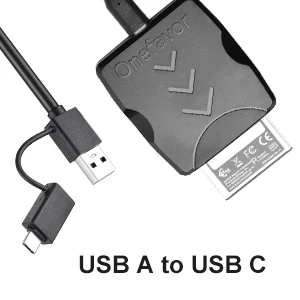 قارئ بطاقات Onefavor CFast USB3.0 قارئ بطاقات عالي السرعة واجهة من النوع c لبطاقة DSLR CFast