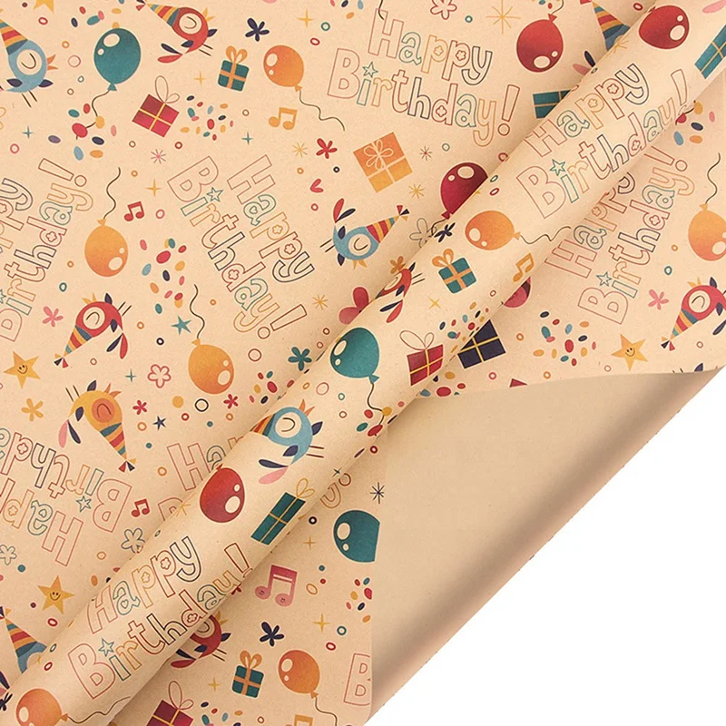 12 Pcs Wrapping Paper Sheets,Birthday Wrapping Paper Set Festival Gift Wrap Papers,Ribbon Present Gift Wrapping Paper