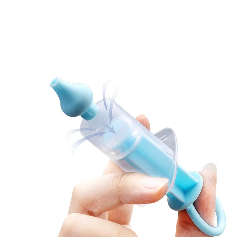 Silicone Nasal Suction Tip Baby Nasal Aspirator Professional Syringe Nasal Irrigator Infant Nose Cleaner Rinsing Device Reusable