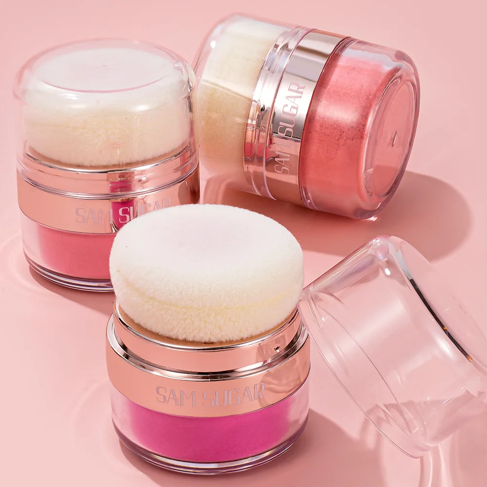 Fard à coussin d'air 6 couleurs, ombre à paupières mate, lisse et soyeuse, avec une bouffante facile à utiliser pour la tête de champignon, poudre libre