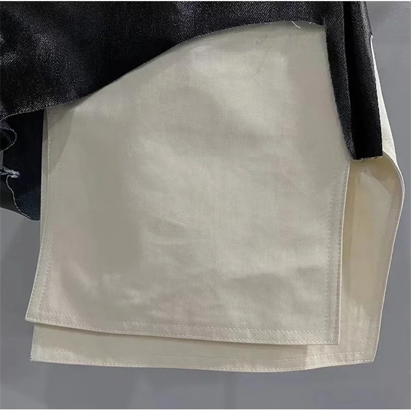 Y2k Summer Rick Shorts 24ss Sumeer New In Woman Clothing Streetwear Black Patchwork Owens Pants Casual Sexy RO Jean Shorts