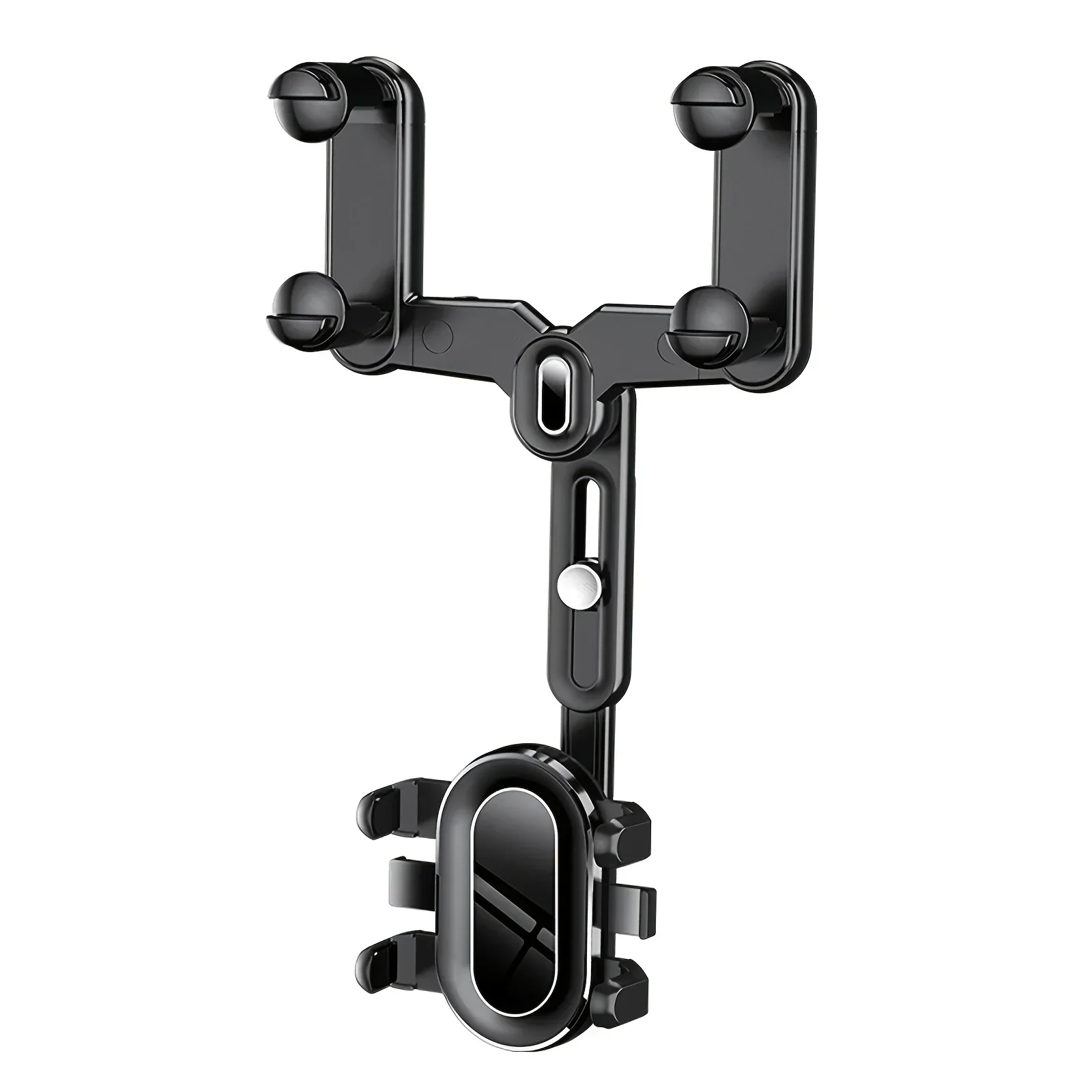 

360° Car Rearview Mirror Mobile Phone Holder For Car Rotation & Adjustable Telescopic Multifunctional Phone Car Bracket Stands