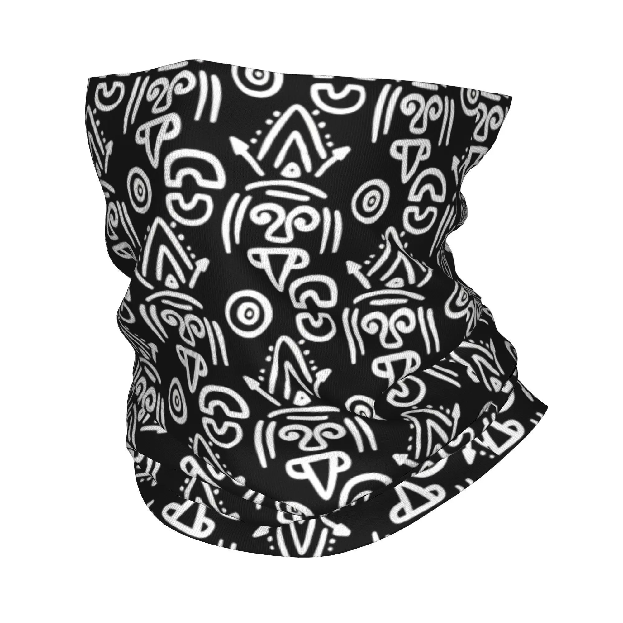 

Aztec Texture Maya Mayan Bandana Neck Gaiter Mexican Culture Wrap Scarf Multifunctional Headwear Hiking Unisex Adult Breathable