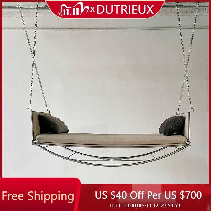 

Create Single Minimalist Bed Metal Modern Safe Aesthetics Confortable Relax Bed Hanging Design Fashionable Muebles Furniture