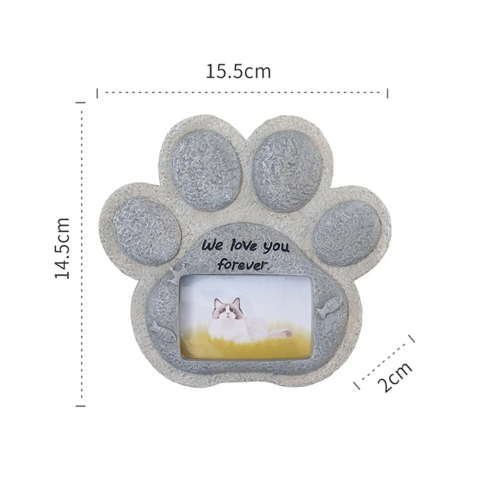 Pet Dog Memorial Stones for Dog or Cat Gravestone Resin Small Grave Stone Grave Markers for Flowerbed Porch Patio Yard Outside