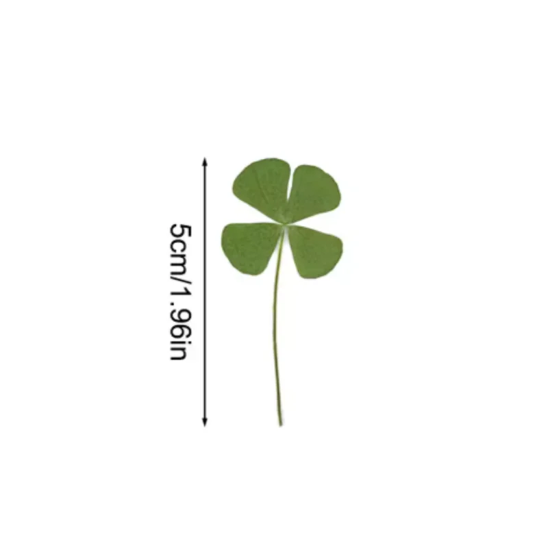 5PCS Lucky Four-Leaf Clover Bookmark -  Transparent Card, Simple Style Wishing Bookmark
