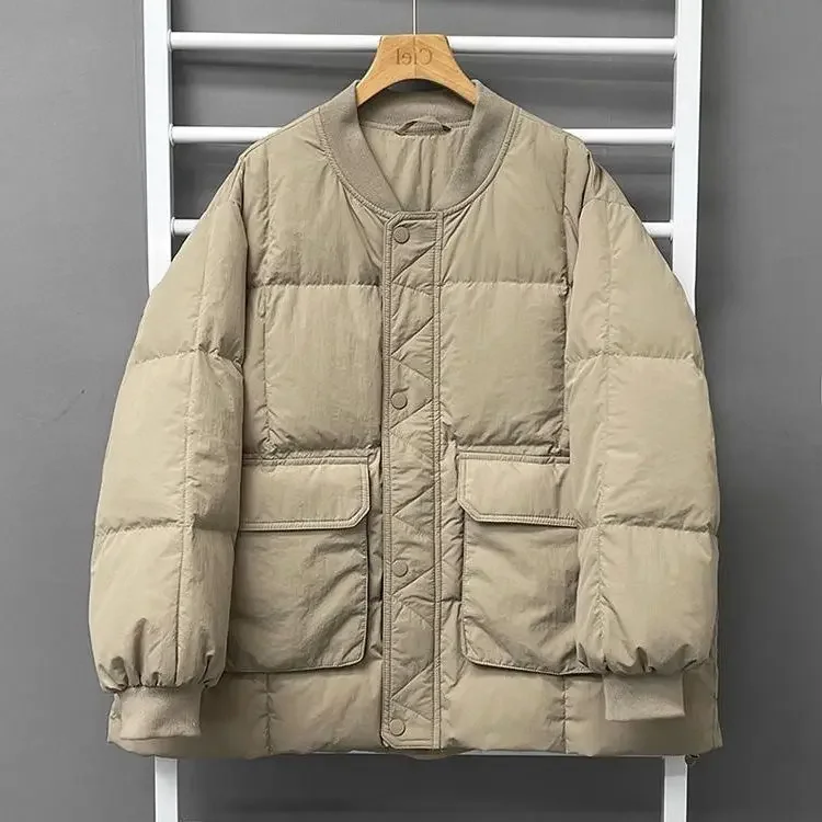 

Autumn and Winter New Women's Down Cotton Jacket Loose Commuter Stand Collar Oversized Baseball Jacket
