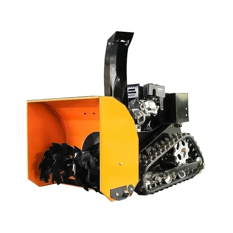 OBMRemote control crawler snow thrower  plow multi-functional road snow clearing replaceable snow shovel brush