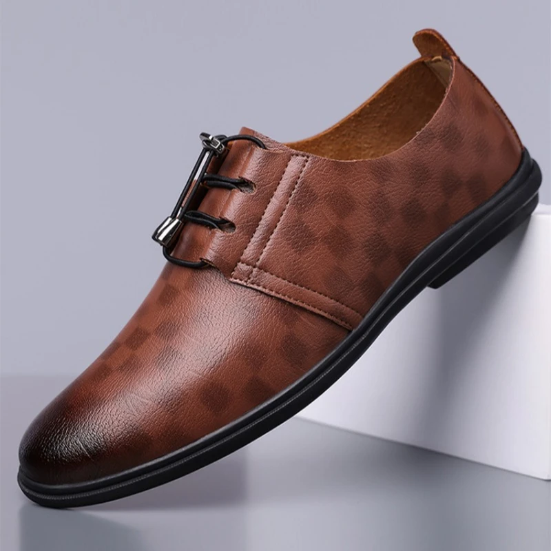 

Мужские лоферы из искусственной кожи на плоской подошве, удобные классические повседневные туфли для бизнеса