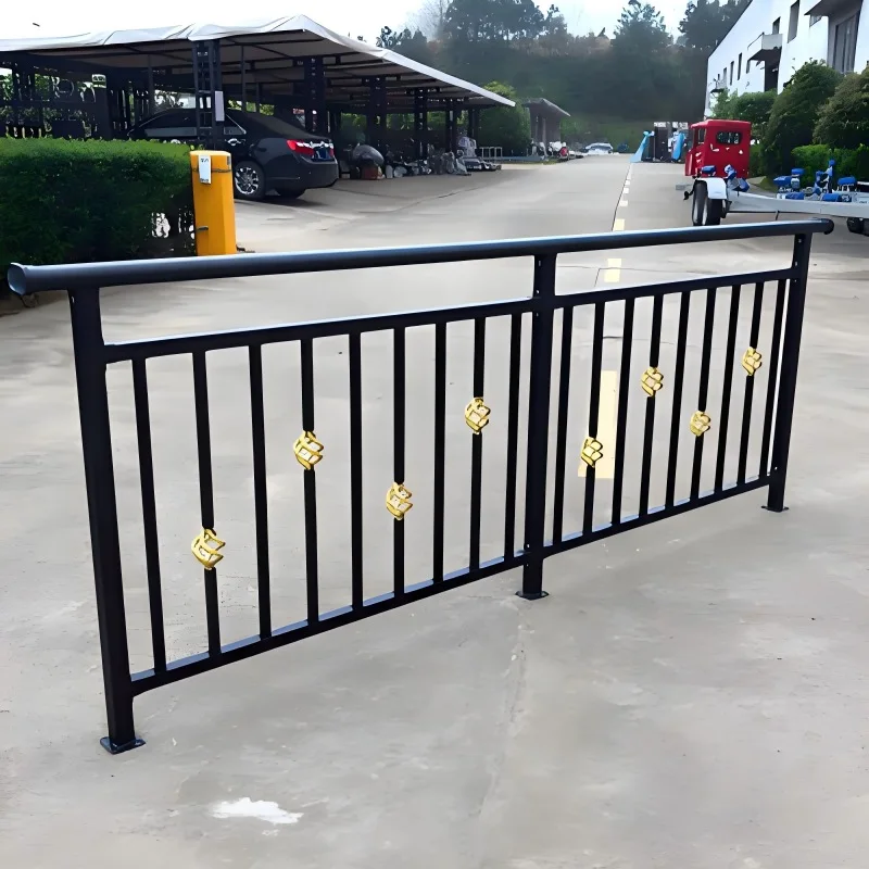 تخصيص درابزين شرفة أنابيب الصلب المجلفن مع درابزين شرفة الحديد المطاوع للخارجية المضادة للصدأ #4