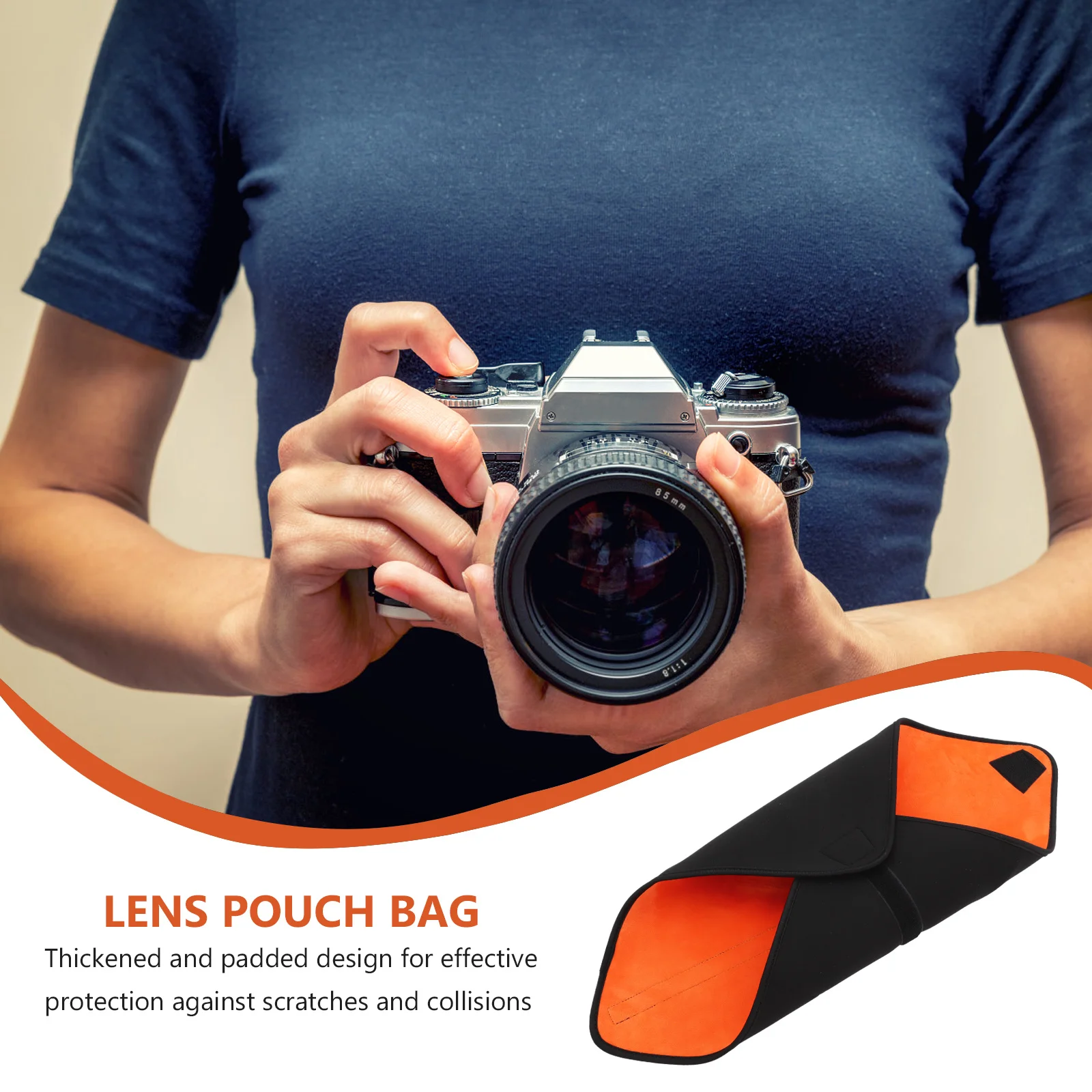 1pc Camera Inner Wrap Bag Thickened Neoprene Padded Dslr Lens Protective Cover For Mirrorless Tablet Laptop Travel Outdoor