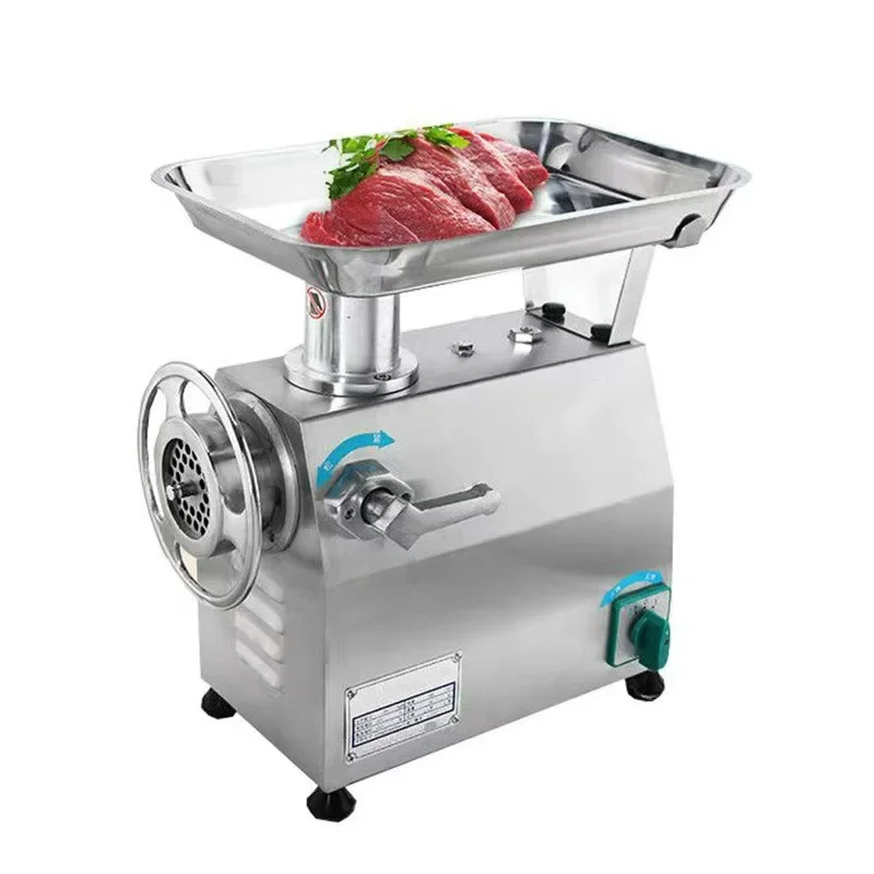 Electric Full Stainless Meat Mincer with Sausage Filler Meat Strips Cutting Big Capacity Beef Mutton Roll Pork Meat Grinder