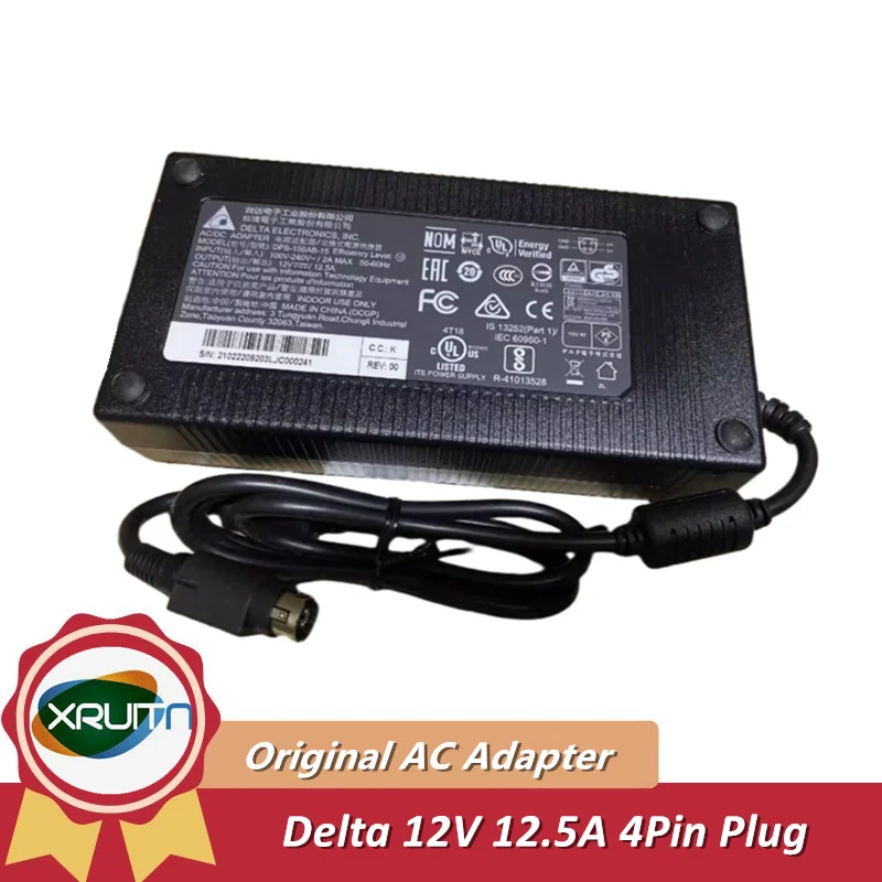 

Genuine Delta DPS-150NB-1A 12V 12.5A 4PIN DPS-150AB-15 AC Adapter For PX150 EPOS PP-9635 Fec Aerpos AP-3615 RD9000PH01AK Charger