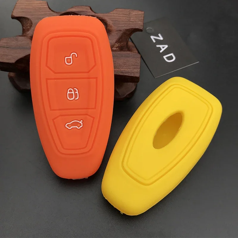 Silicone rubber car key case cover for Ford Focus 3 MK3 ST RS Ecosport Kuga New fiesta Fiesta Focus Mondeo3 Buttons smart key