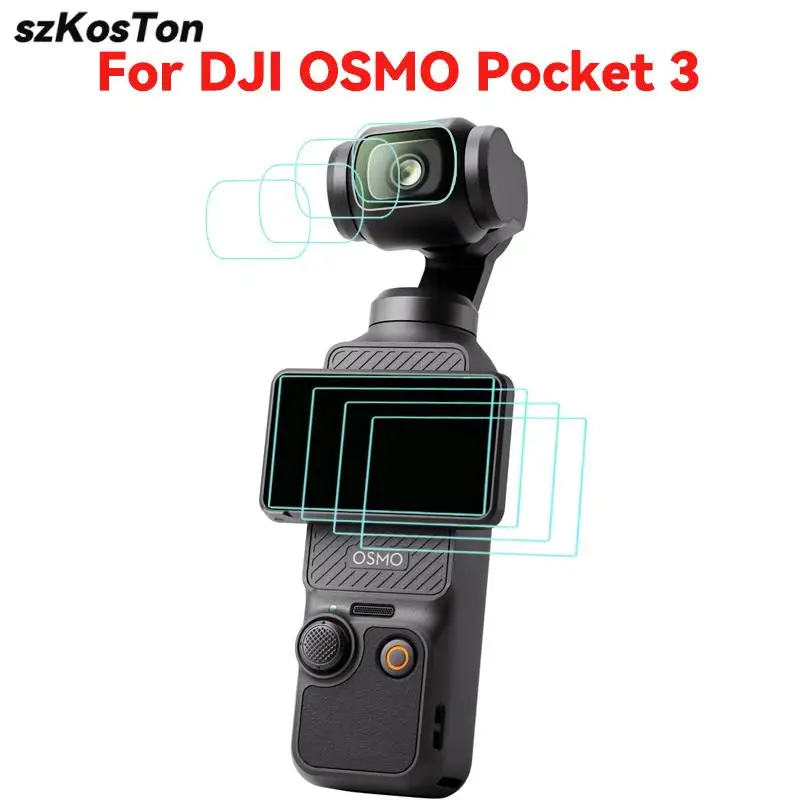 Protector de pantalla de lente para DJI Osmo Pocket 3 9H, cubierta de vidrio templado de dureza, antiarañazos, antihuellas, antiburbujas