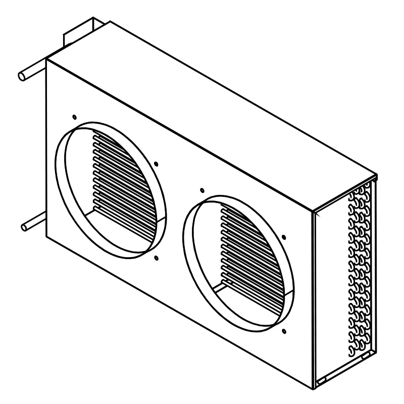 

Conventional fin & tube heat exchanger as condenser is easy to install, repair and monitor in condensing unit or compressor unit