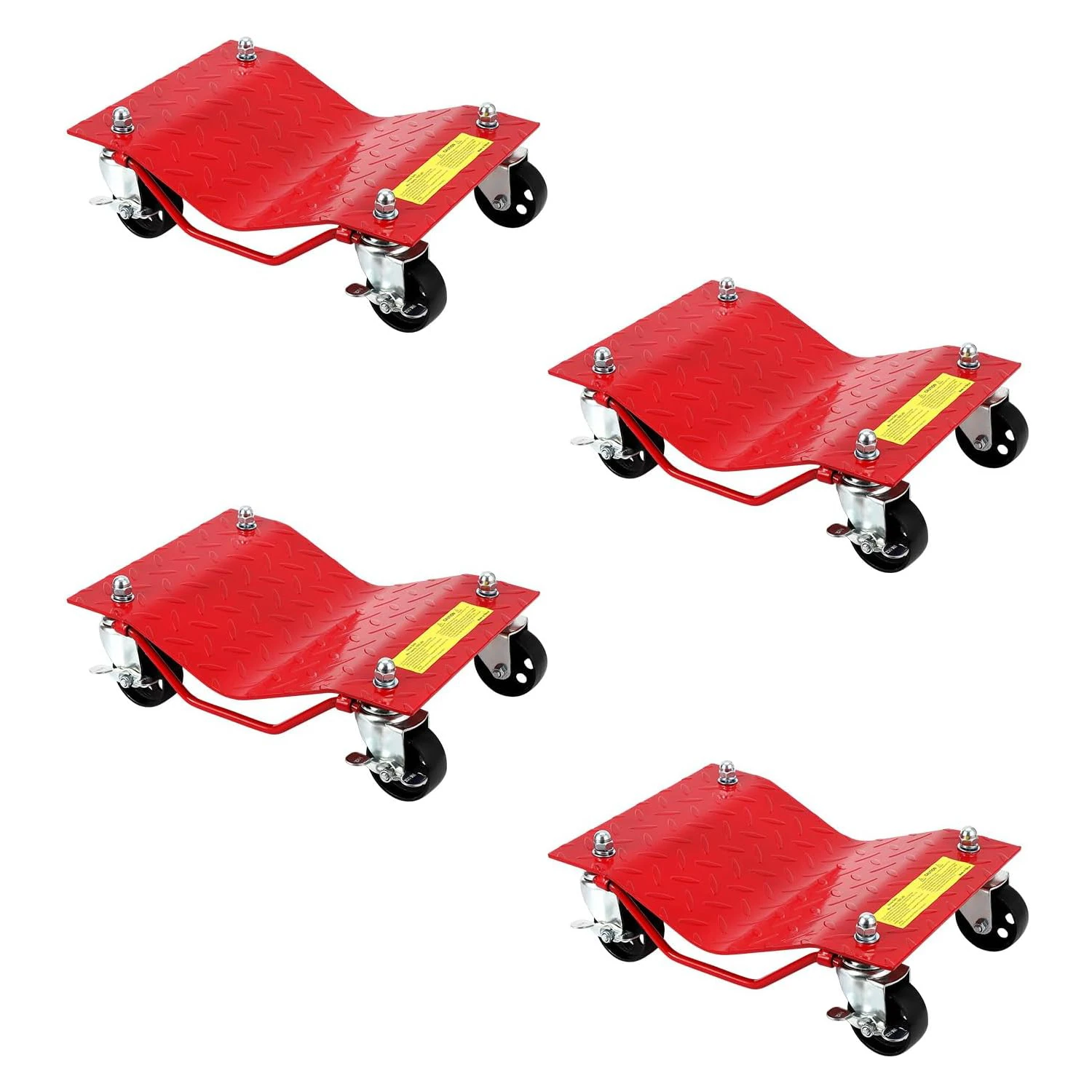 

Car Dolly Set of 4-8000LB Capacity Heavy Duty Vehicle Wheel Dollies for Moving Cars, Trucks, SUVs,3" Reinforced Steel Wheels