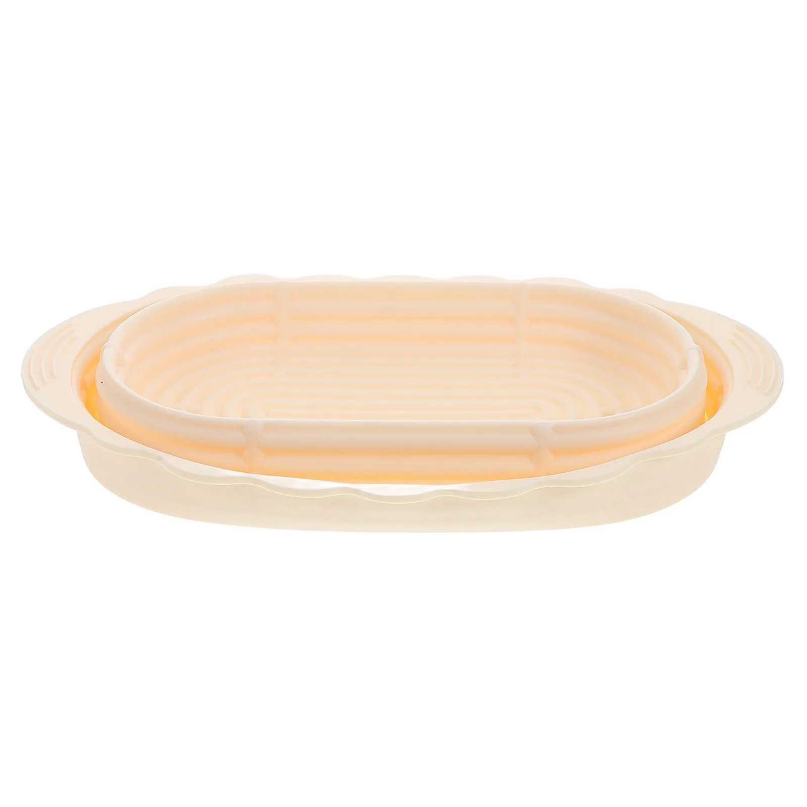 

Oval Fermentation Basket Silicone Dough Proofing Bowl Large Capacity Sourdough Bread Baking Tool Pink Kitchen Baking Pan