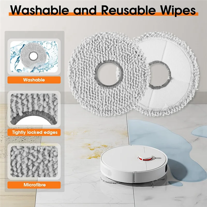 

AT02-Accessory Set For Xiaomi X20+ Vacuum Cleaner, Accessories For Xiaomi X20 Plus Robot Vacuum Cleaner Replacement Parts
