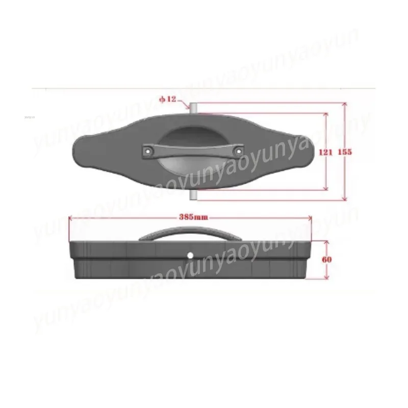Bait Boat Waterproof Foam Cover, ABS Storage Lid 155mm Spacing for Kayak Fishing Boat