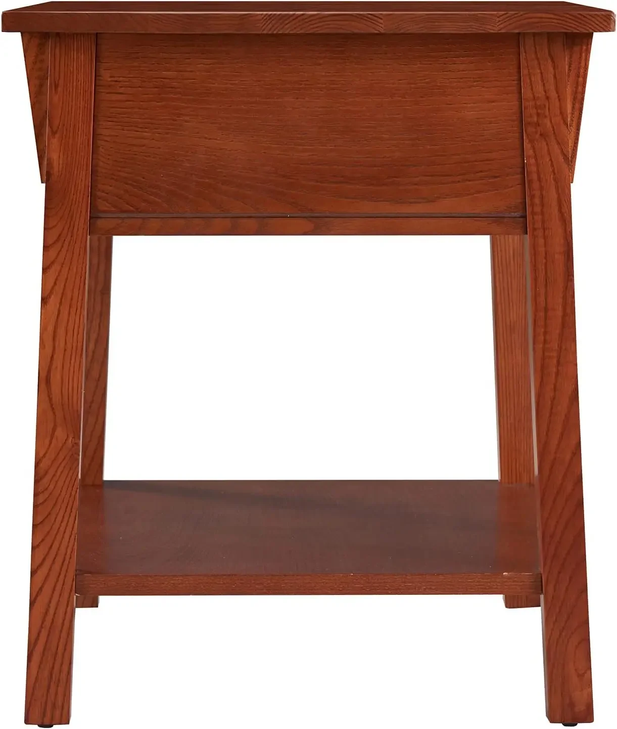 9066-SC Mission Locking Drawer Secret Compartment Side Table, Russet/Blackened