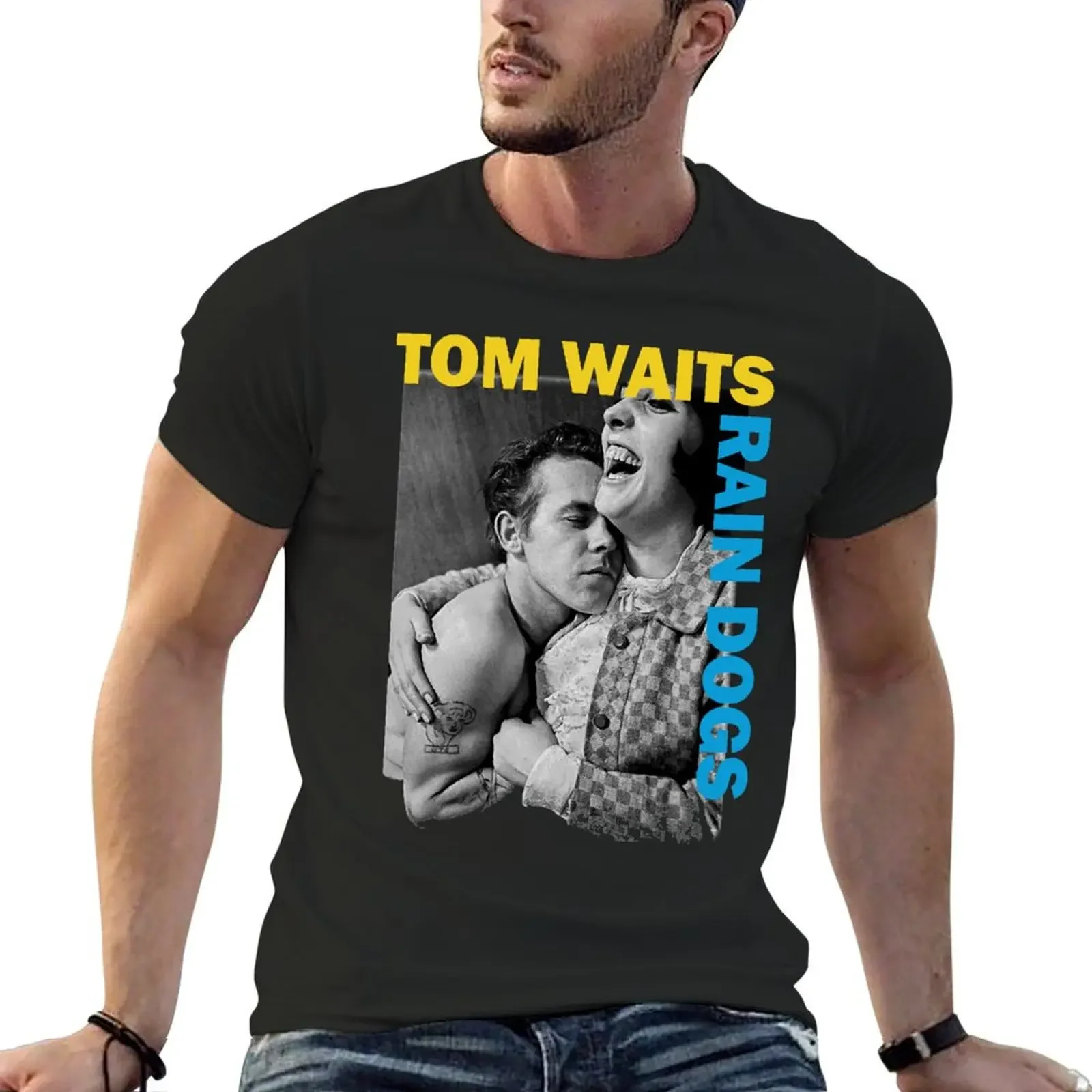 Tom Waits Rain Dogs Shirt, Sticker, Poster, Hoodie, Mask Classic T-Shirt for a boy shirts graphic men graphic t shirts