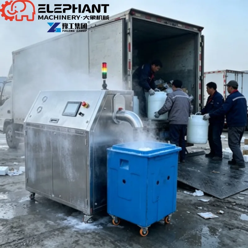 Dry Ice Pellet Making Machine, Industrial Dry Ice Machine With Core Motor Component For Dry Ice Cocktail Production