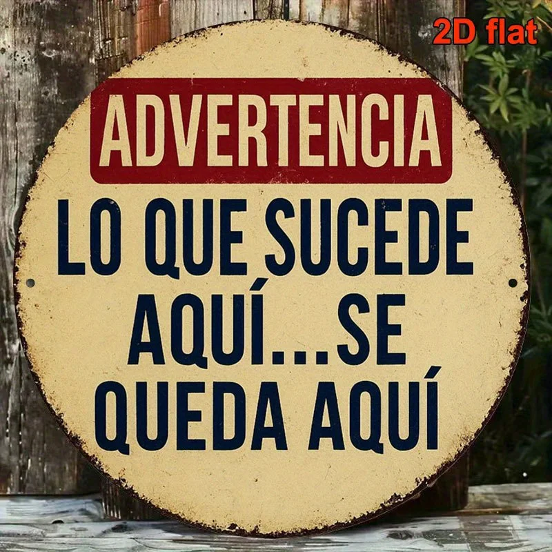 1 2D Vintage Spanish Warning Sign | 