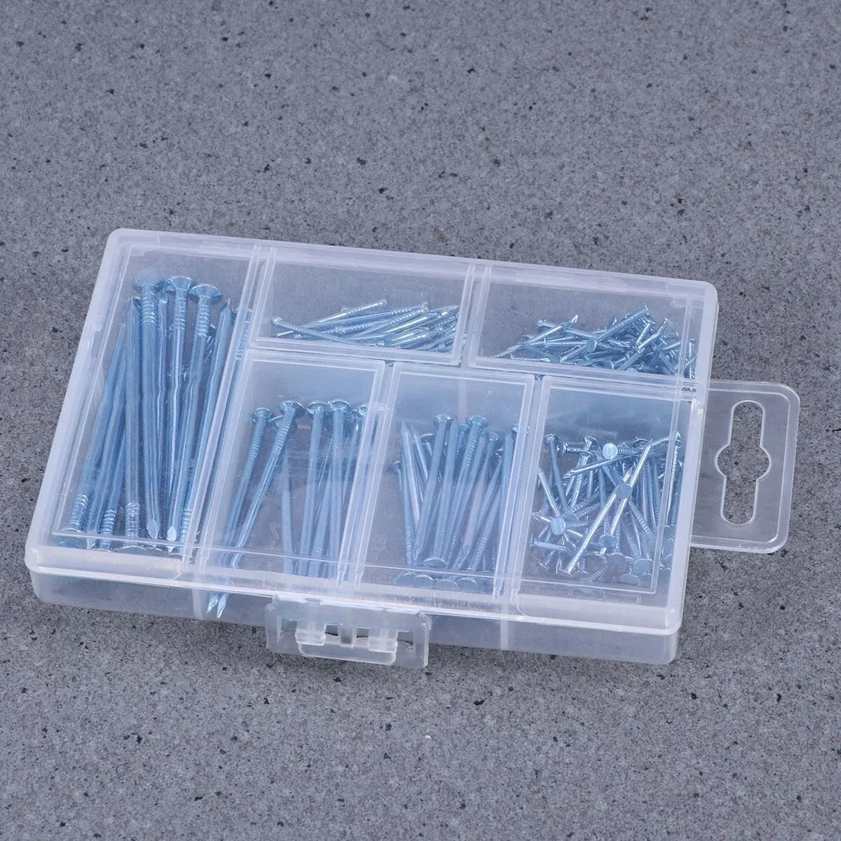 

240 PCS Assortment Nails Brad Nails Round Nail Set Kit (Silver)