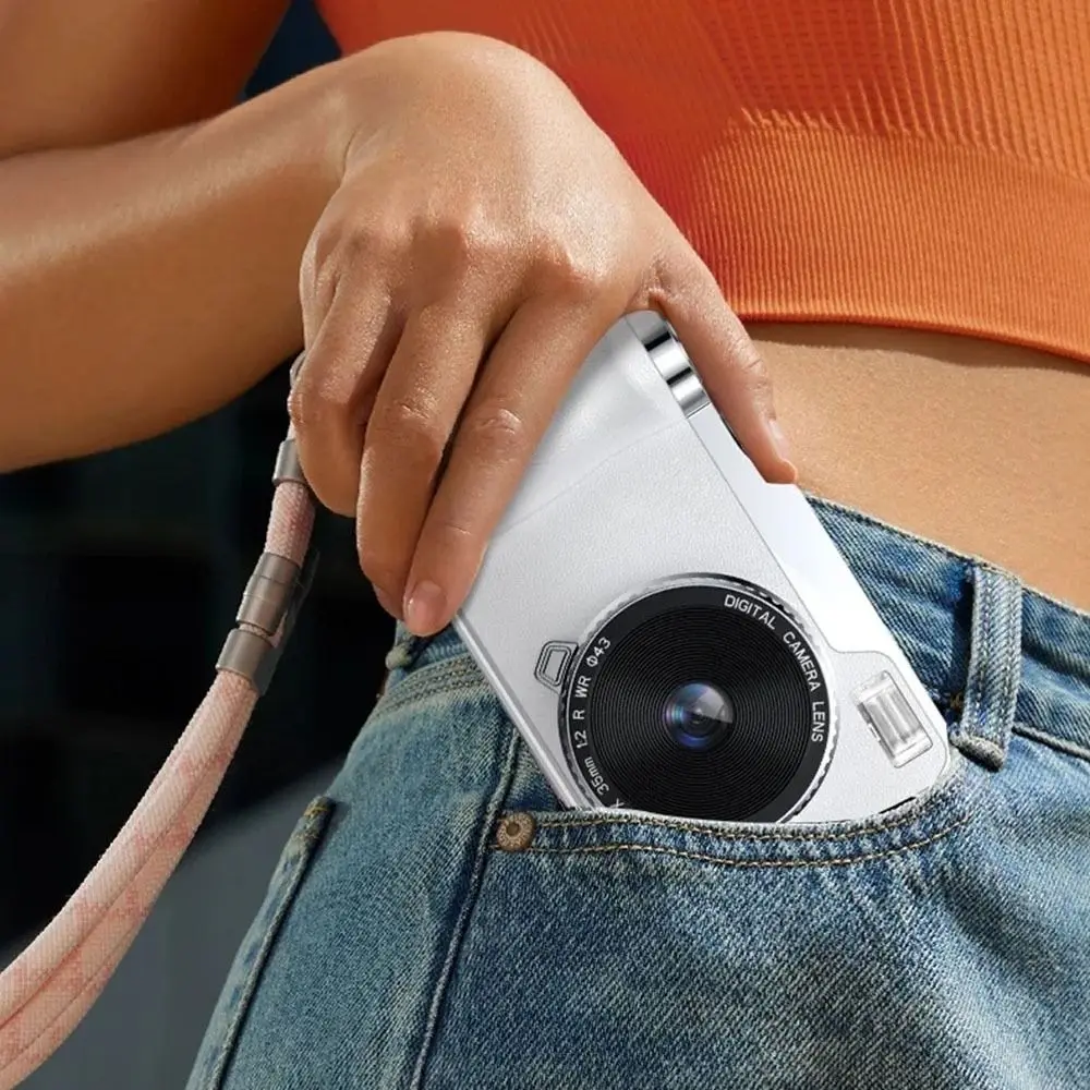 Front/Rear Dual Camera 4K HD Digital Camera 16x Zoom 2.4 Inch Screen Entry-Level CCD Camera Autofocus LED Fill light