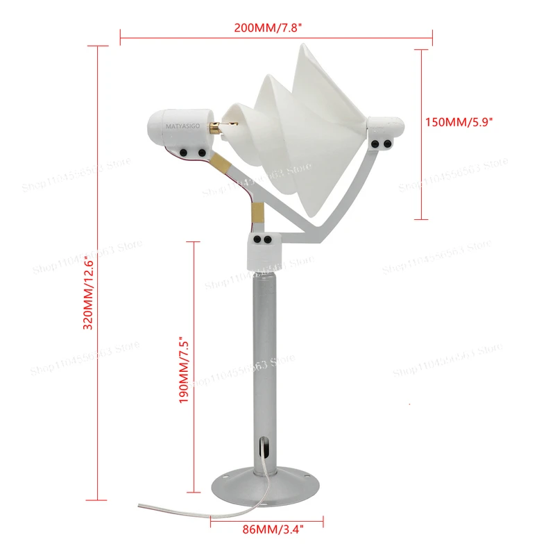 10W Miniature Helical Generator Spiral Wind Turbine Generator For Science Experiment Generates Electric Light Spiral Generator