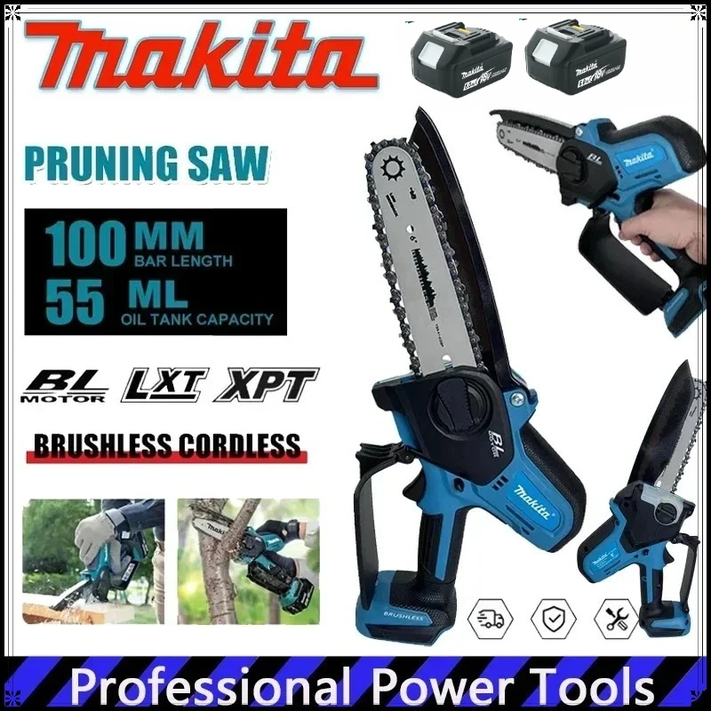 

Makita For 18V-21V 6INCH Electric Saw Chain Saw Handheld Portable Wood Logging Chainsaw Garden Pruning Wood Power Tool
