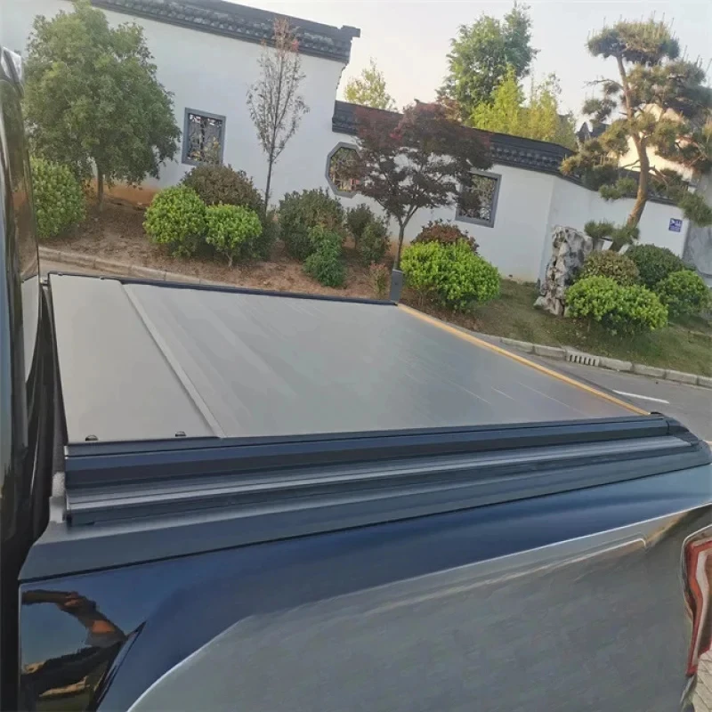 

6.4ft Waterproof Locking Tri-fold Tonneau Cover, Aluminum Alloy Pickup Bed Accessory