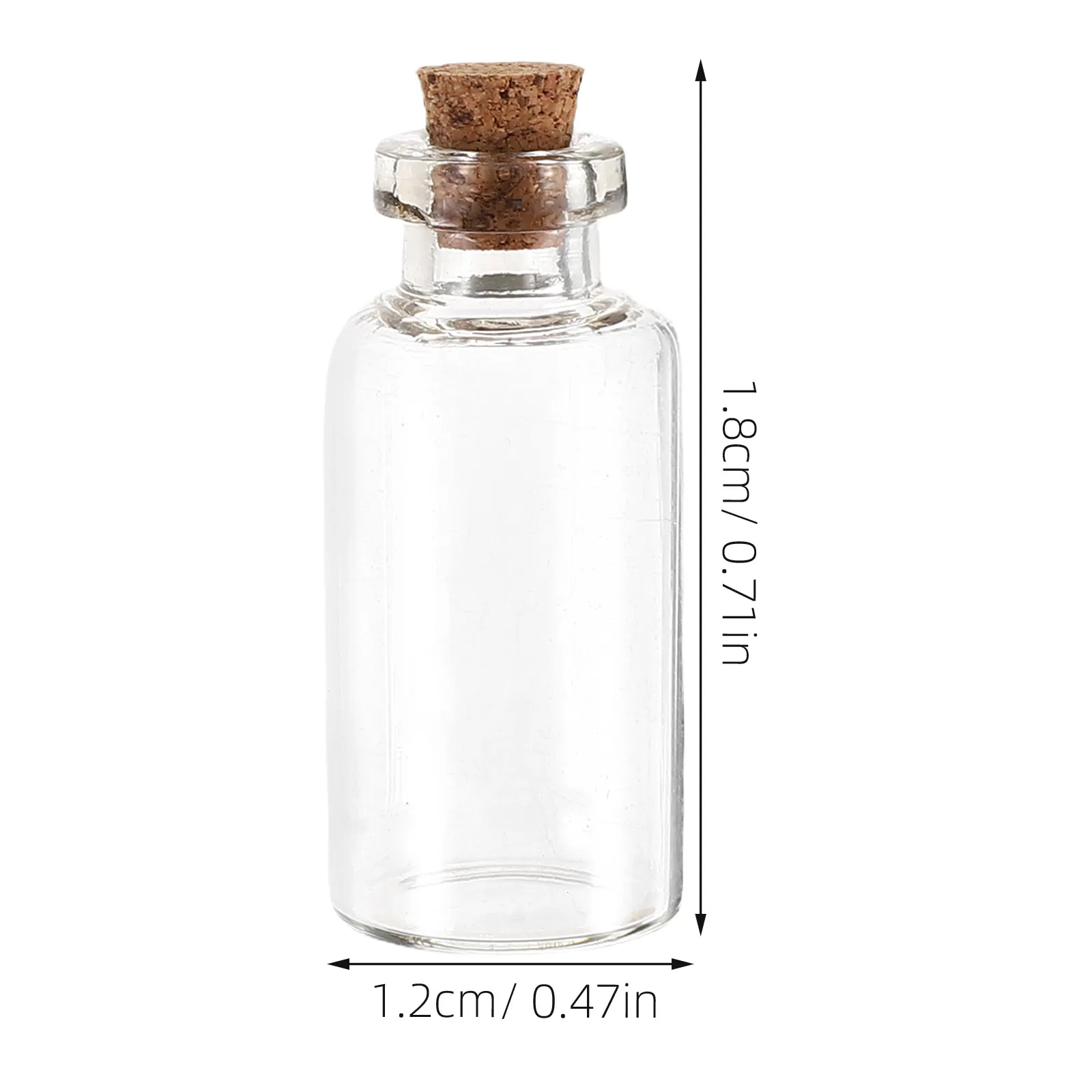 50Pcs Small Glass Jars for Arts Crafts Projects Clear Sealed Miniature Bottles Glass Bottles Sample Containers